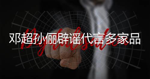 辟谣品牌开展 将集中孙俪诉讼维权邓超代言多家